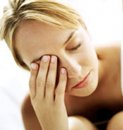 woman with tired eyes