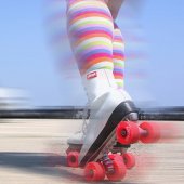 Girl rollerskating