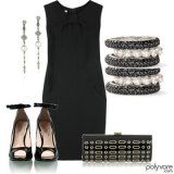 little black dress with accessories