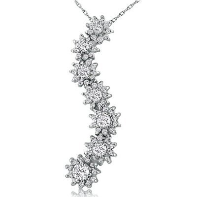 diamond pendant with silver