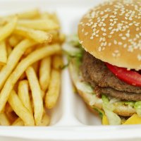 addicted to food hamburger and french fires
