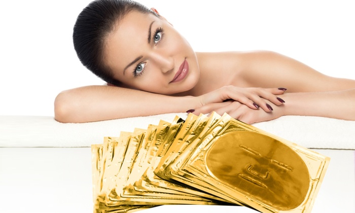 gold face mask