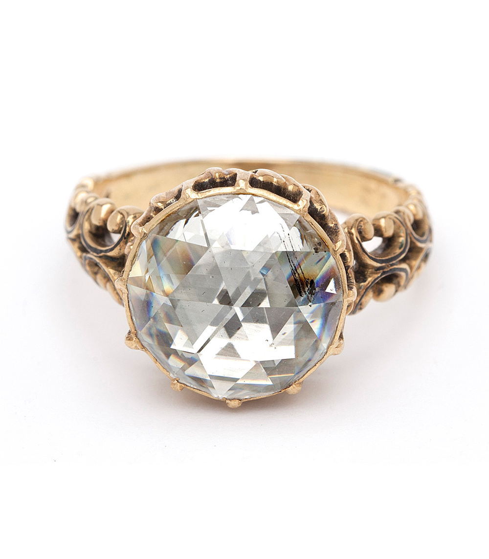 rose cut diamond ring